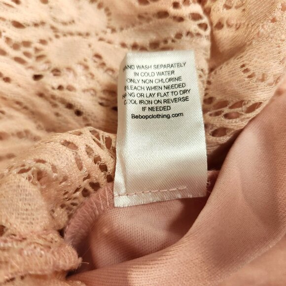 bebop Pink scalloped Lace dress M Fit Flare barbiecore princess fairy Y2K - Picture 4 of 9